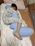 南极人（NanJiren）睡觉抱枕女生睡觉专用夹腿侧睡长条抱枕靠枕床上靠背垫玩偶午睡枕 蓝色【人体工学抱枕】 95cm*35cm 含枕芯 小号 实拍图