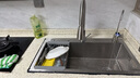 松派厨房水槽304不锈钢水槽双改大单槽水池盆洗菜盆台下盆洗碗槽 右排0涂层+抽拉龙头 750*410mm【国标SUS304假一赔十】 实拍图