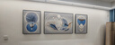 Sixpoetry 客厅装饰画现代简约沙发背景墙壁画轻奢三联晶瓷画大气高档挂画 富羽纳祥（铝合金外框） 晶瓷画左右50*70+中间100*70亮面 实拍图