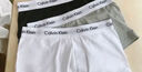 Calvin KleinCK 男士平角内裤套装套盒 3条装 父亲节礼物 U2664G 998黑白灰 L 实拍图