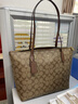 蔻驰（COACH）【官方授权店】奢侈品coach女包ZIP30托特包单肩Zip30送女友礼物 4455IME74卡其棕色配色 实拍图