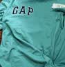 GAP男女装春季款纯棉字母logo短袖T恤常规上衣美版570044 霜蓝色 S 美码 M亚洲码175/92A 【偏小，建议选大一码】 实拍图