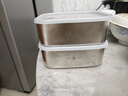 三四钢不锈钢保鲜盒316L食品级饭盒餐盒密封冰箱收纳盒家用方盘带盖水果 1000ml*1（便当饭盒可用） 实拍图
