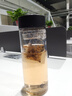 明霞玻璃杯双层大容量水杯便携车载男女商务茶水分离泡茶杯子550ml黑 实拍图