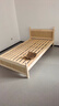 彤新雅【现货闪发】床实木床主卧双人床简约单人床出租房板式床 原木无漆裸床 宽1.2M*长2M 实拍图