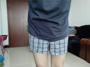 BXMAN宽松男士内裤男平角裤纯棉梭织阿罗裤睡裤 3条装EW550015 175L 实拍图