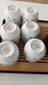 古笙记 6个装 家用陶瓷茶杯景德镇茶具单杯水杯茶碗日式品茗杯子主人杯 白金兰藤茶杯(6个装) 实拍图