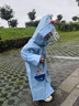 牧萌儿童雨衣男童女童幼儿园小童宝宝全身防水男孩雨披 火箭恐龙 M 实拍图