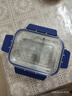 乐扣乐扣（LOCK&LOCK） 格拉斯四面锁扣耐热玻璃保鲜盒上班便当盒饭盒高硼硅冰箱微波炉 3分割长方形-LBG447CT- 1000ml 实拍图