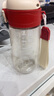 G.DUCKKIDS小黄鸭儿童弹盖吸管水杯500ml 带提绳弹盖设计安全卡扣海曼红 实拍图