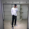 真维斯（Jeanswest）白色打底衫男2025新款春秋重磅纯棉内搭上衣学生圆领长袖T恤男士 白色(自由笔尖胸标) L (175) (收藏加购优先发) 实拍图