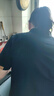 啄木鸟翻领短袖t恤女夏季新款POLO衫纯棉正肩显瘦运动休闲上衣 黑色 2XL 实拍图