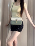 CHARFMX&KIEZH品牌小c&k轻奢包包女款女士斜挎单肩包手机包女牛情人节生日礼物 白绿色-送女友老婆高档实用高级 实拍图