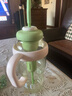【京东物流】水杯冰霸吸管杯高颜值学生茶水分离大容量杯子 肚肚杯1个-浅绿色 实拍图