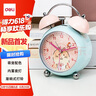 得力（deli）迷你小夜灯闹钟家庭卧室床头钟儿童学生专用起床神器开学必备绿色LE333 实拍图