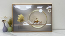 墨派餐厅装饰画现代简约饭厅横幅挂画轻奢饭厅背景墙厨房壁画免打孔 福禄双收 70*50cm【晶瓷】 实拍图
