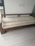 原始原素实木沙发床折叠单人双人小户型多功能折叠床胡桃色 米白软包A5064 实拍图