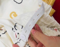 晴碧琳月子服带胸垫 孕妇医院待产裙夏季薄款产后哺乳睡衣孕妇睡裤套装 带胸垫黄心小熊裙+可调节托腹裤 XL丨参考体重120-135斤 实拍图