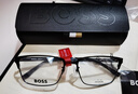 BOSS雨果博斯黑色钛金属镜圈眼镜架板材镜腿 0808/F QIL 56MM 实拍图