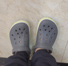 卡骆驰crocs洞洞鞋贝雅卡骆班轻便耐磨一脚蹬休闲鞋|205089 石板灰/青柠绿-0GX 41 /42(260mm) 实拍图