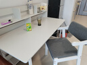 悦美妙电脑桌台式学生简易书桌书柜书架一体写字桌子家用办公学习桌 【桌椅组合】暖白色120*60cm 实拍图