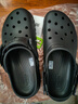 crocs卡骆驰蜗轮洞洞鞋|208776 黑色-001 41/42(260mm)  实拍图