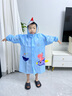 牧萌 儿童雨衣男女童带书包位宝宝幼儿园小学生雨鞋套装防水卡通雨披 浅蓝火箭恐龙 L码（建议身高105-115cm） 实拍图