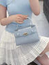 CHARLES&KEITH鳄鱼纹凯莉包手提斜挎婚包包女包生日礼物CK2-50270880-1 Sea Salt Blue海盐蓝 S 实拍图