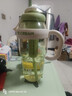 【京东物流】水杯冰霸吸管杯高颜值学生茶水分离大容量杯子 肚肚杯1个-浅绿色 实拍图