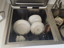 碟美x5水槽洗碗机水槽一体全自动家用嵌入式免安装小型洗炒锅大容量除菌烘干可洗水果蔬菜生鲜 水槽洗碗机（白色面板） 左边洗碗机 实拍图