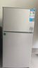 奥克斯小冰箱家用小型迷你冷藏冷冻两用出租房宿舍用节能省电寝室办公室电冰箱 【升级净化去味】56A176DW银【节能省电】 实拍图