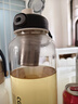 炊大皇玻璃杯大容量运动茶水分离耐高温玻璃水壶黑色1500ml 实拍图