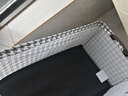 勋狸粑衣服收纳箱家用可折叠布艺整理箱衣柜衣物大容量储物箱宿舍收纳盒 钢架升级款【千鸟格】收纳箱 特大号【47*28*20】 实拍图