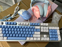本手机械键盘有线键鼠套装 键盘鼠标猫耳朵耳机三件套背光可爱男女生台式电脑笔记本电竞游戏专用外设 蓝白（白光）茶轴机械键盘+白色鼠标 实拍图
