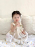 G.DUCKKIDS小黄鸭童装女童公主裙夏款儿童郁金香裙吊带裙夏季婴幼儿连衣裙 白色 80 (建议8-10公斤 12-24个月)cm 实拍图