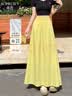 帛芮半身裙女夏季2026最新款宽松高腰垂坠冰丝山本裙休闲白色A字长裙 实拍图