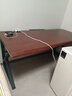 洛丹格芙【京仓速达】3CM厚橡胶木电脑桌台式学生学习写字桌家用办公书桌 插排款【胡桃色】3CM实木桌面 160*70*75CM 实拍图