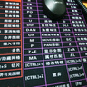 典元超大鼠标垫办公cad快捷键大全PS软件excel桌面键盘电竞游戏电脑桌垫加厚大号精密锁边学生电脑桌垫 快捷键（黑底彩条） 300mm*800mm 实拍图