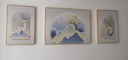 猫九酱 奶油风福瑞连绵客厅装饰画高级感沙发背景墙挂画三联画壁画 实拍图