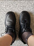 强人商务休闲男鞋头层牛皮宽楦工作皮鞋不易挤脚 JDA87538 黑色 40码 实拍图