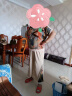 俞兆林（YUZHAOLIN）母亲节礼物中老年人夏装女奶奶T恤短袖妈妈棉麻套装休闲老人衣服 橘色 2XL [建议110-125斤] 实拍图