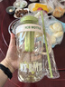 【限时专享】水杯冰霸吸管杯高颜值学生茶水分离大容量杯子 肚肚杯1个-浅绿色 实拍图