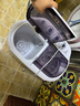 小鸭迷你洗衣机 半自动双缸桶洗衣机 母婴儿童宝宝洗衣机小型 2.5KG 黑色除菌款【臭氧除菌+蓝光+不锈钢脱水桶】 实拍图