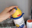 babycare儿童保温杯大宝宝学饮吸管水杯水壶霸王龙不锈钢保温杯上学450ml 实拍图