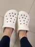 卡骆驰crocs洞洞鞋贝雅男鞋女鞋轻便耐磨一脚蹬拖鞋休闲鞋|10126 白-100 39 (240mm) 实拍图