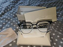 蔡司（ZEISS）镜片近视眼镜框男半框防蓝光辐射可配带散光度数眼睛女钛合金镜架 简约款 黑银 配colorein镜片1.74防蓝光0-1200 实拍图