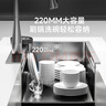 奈田（NTNO）厨房水槽洗菜盆一体盆大单槽纳米304不锈钢阶梯洗碗槽手工洗菜池 75*46-抽拉龙头+洗杯器+净水 实拍图