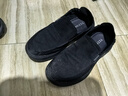 天美意男鞋舒适懒人软底帆布鞋一脚蹬男休闲布鞋 黑色 42 实拍图