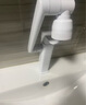 梵玖全铜洗脸盆水龙头卫生间冷热万向机械臂洗手池面盆招财猫水龙头 方形【全铜体洗头神器】-白色 实拍图