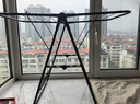 欧润哲晾衣架落地折叠飘窗晒衣架室内婴儿家用阳台晾晒衣杆 黑色升级版 实拍图